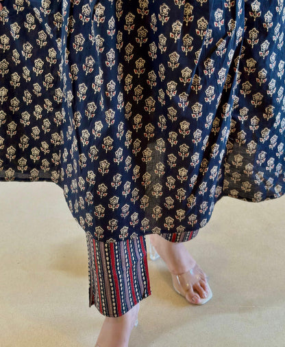 Blue  Kurta And Pant With Dupatta Set for Women's
