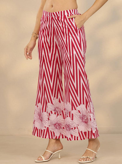 Biba Orange Printed Cotton cord set