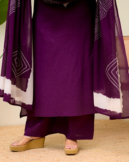 Jamuni Bandhej Muse Cotton Palazzo Suit